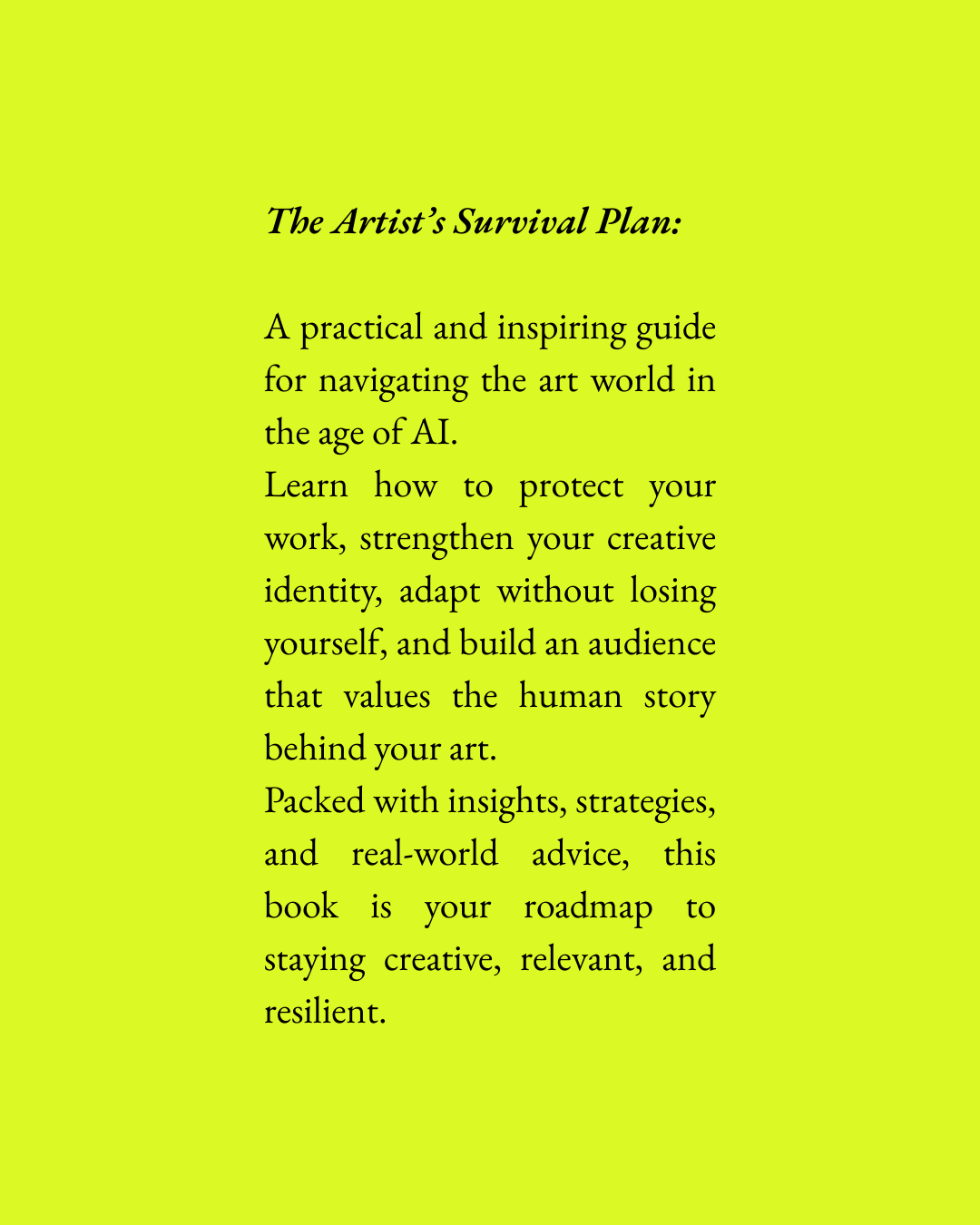The Artist's Survival Plan Ebook