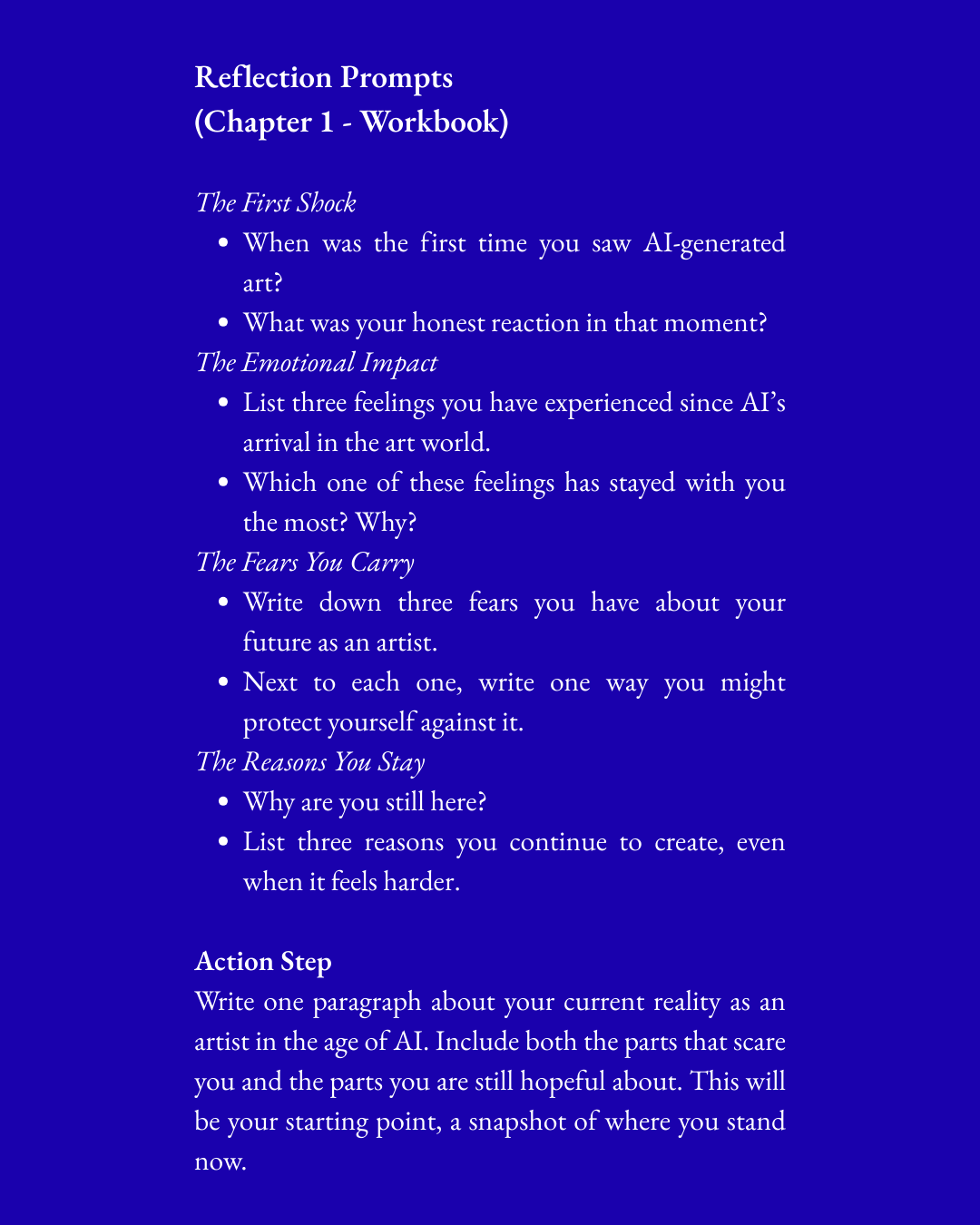 The Artist's Survival Plan Ebook - Workbook Edition