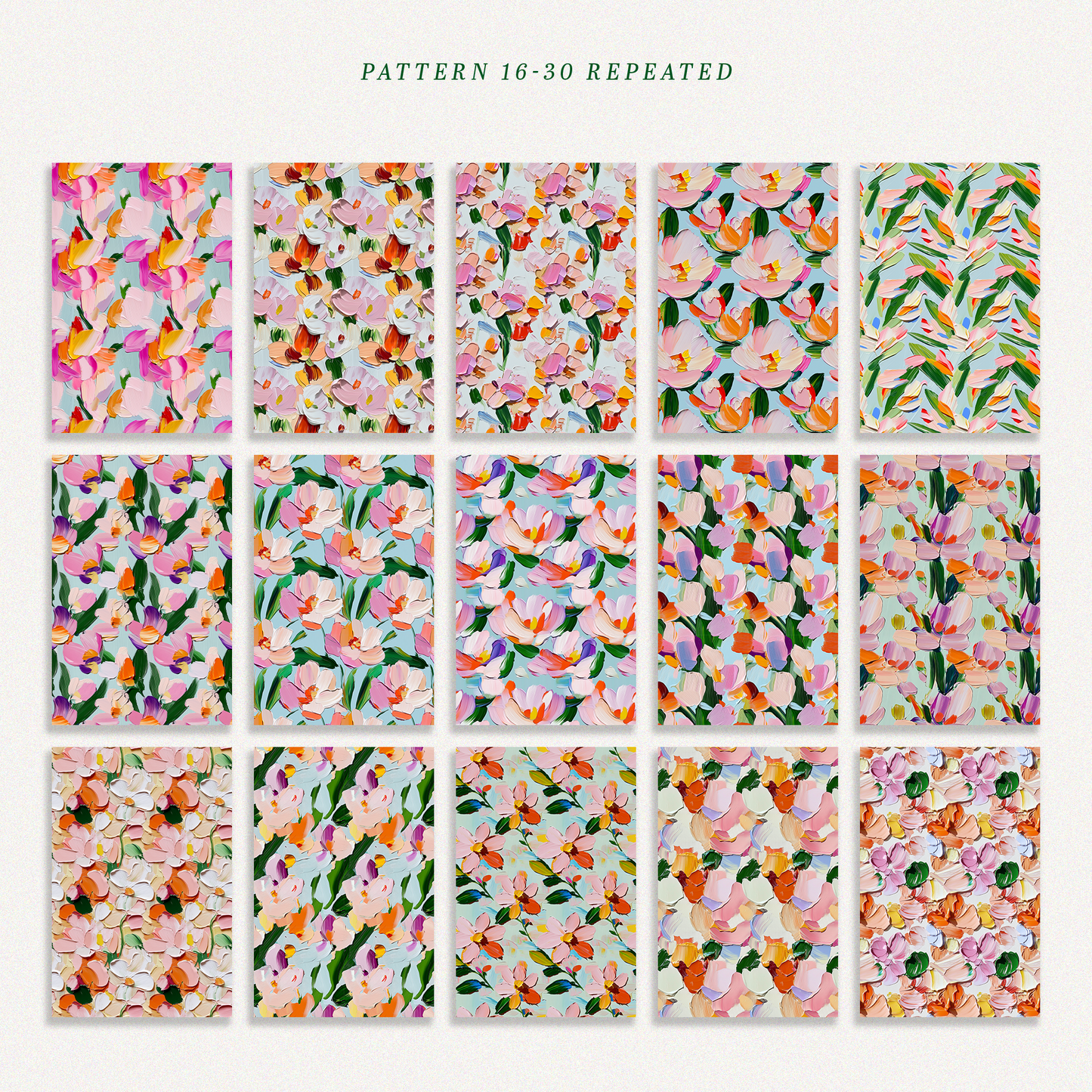 Florienne / Hand-Painted Seamless Pattern Bundle