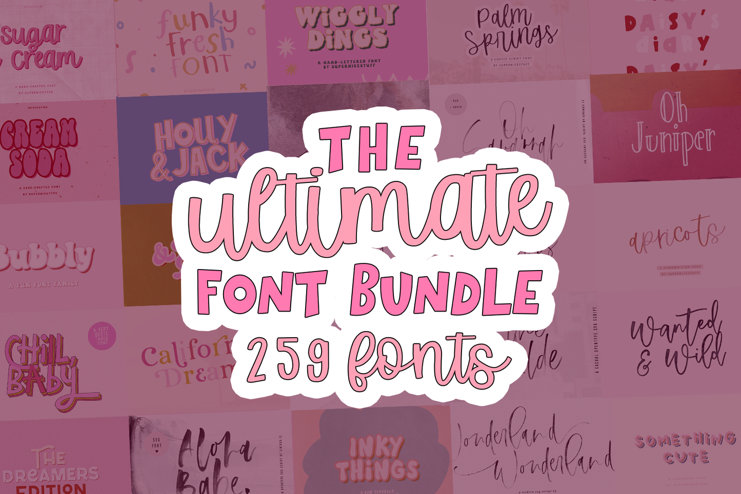 The Ultimate Font Bundle – 259 Premium Fonts