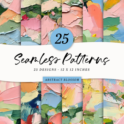 25  Seamless Patterns "Abstract Blossom"