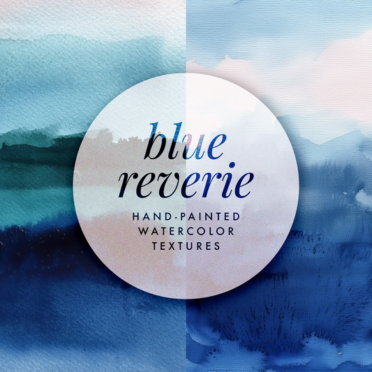 Blue Reverie – Hand-Painted Watercolor Textures