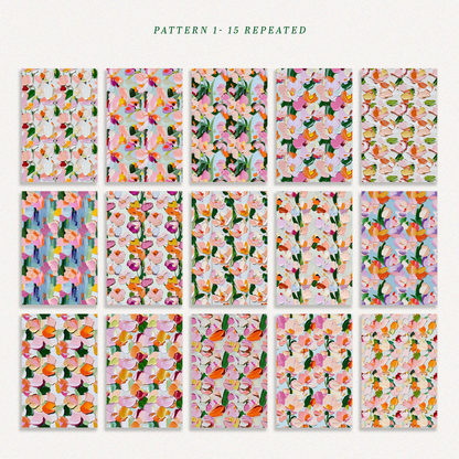 Florienne / Hand-Painted Seamless Pattern Bundle