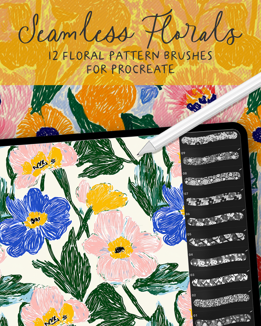 Seamless Floral Pattern Brushes for Procreate 01