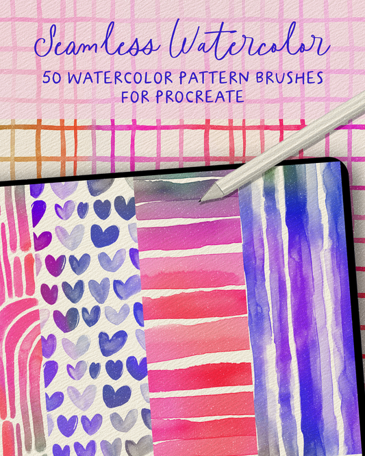 Seamless Watercolor Pattern Brushes for Procreate