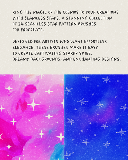 Seamless Stars ✨ Pattern Brushes for Procreate